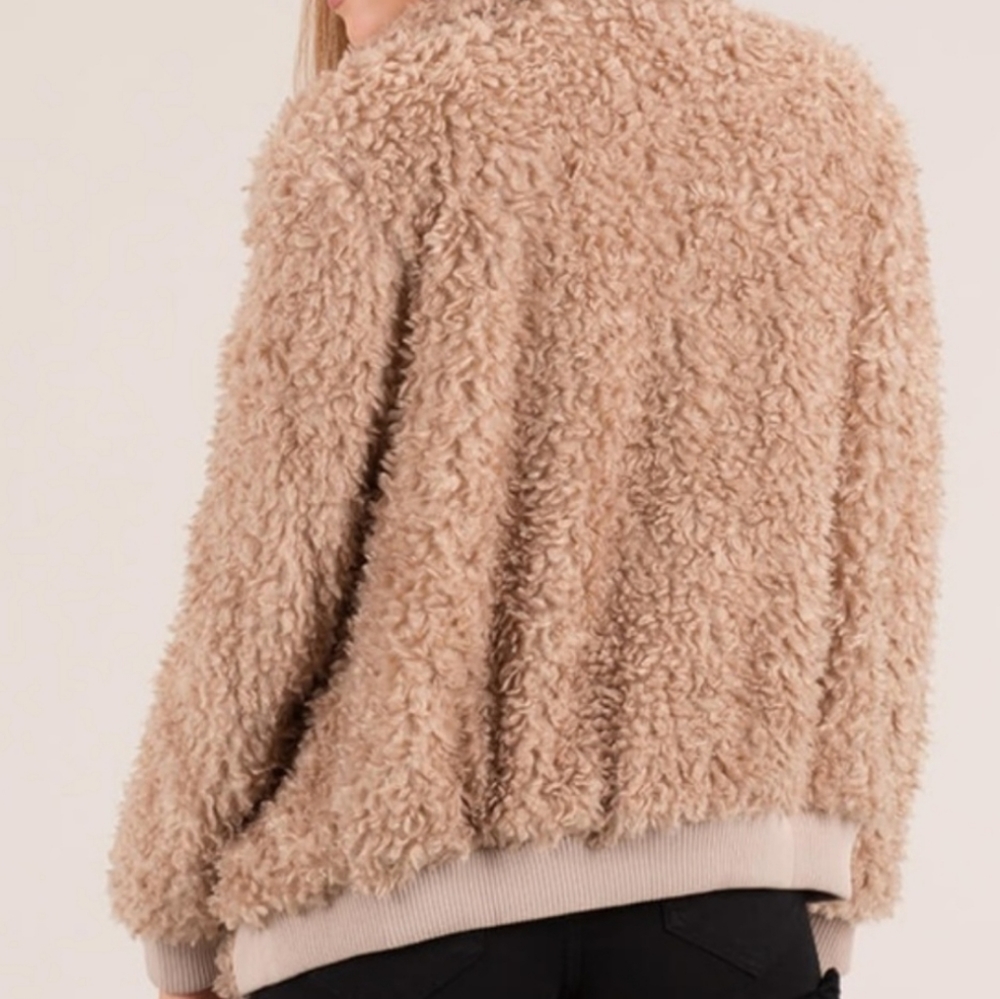 TAN Shearling Jacket - Picture 4 of 4